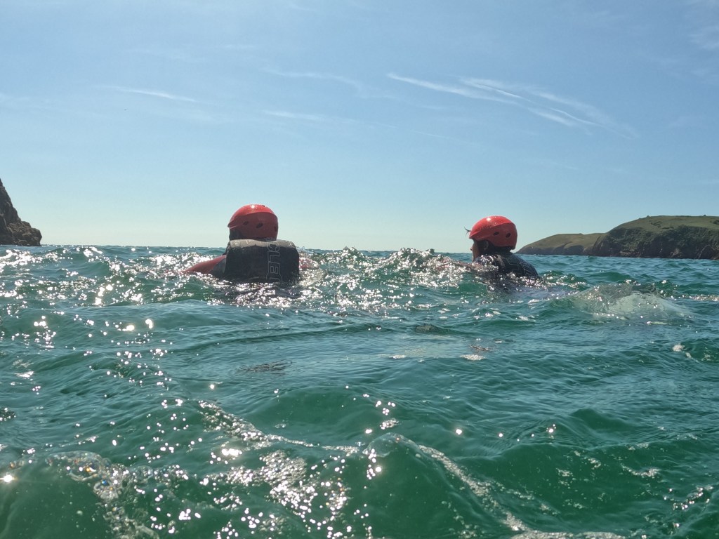 Coasteering near Tenby, Pembrokeshire